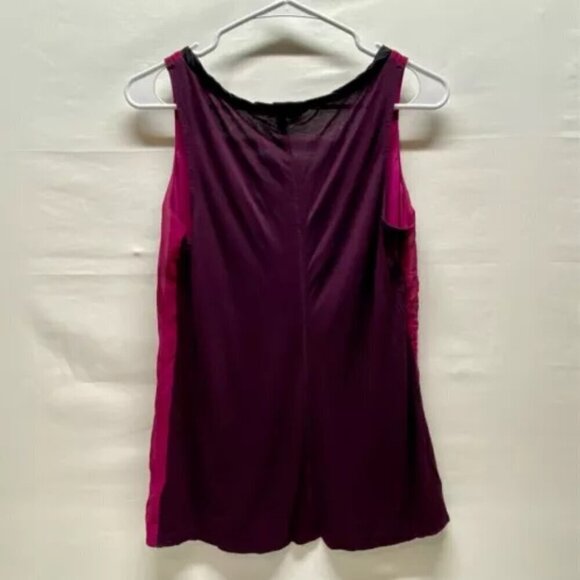 Express Tank Top Women's Medium Fuscia Pink Front Plum Purple Back Sleeveless - Picture 7 of 10